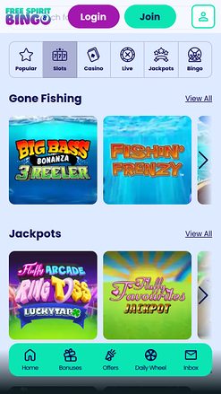 Jeux mobiles Free Spirit Bingo