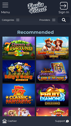 Juegos móviles de casino Fruits 4 Real