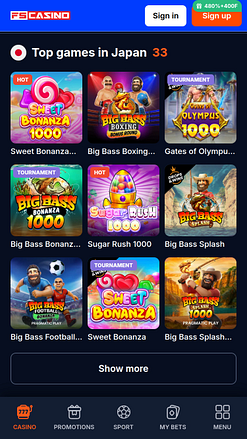 Jogos para celular do FS Casino