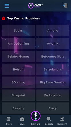 Sviluppatori di giochi per dispositivi mobili FunzyBets Casino