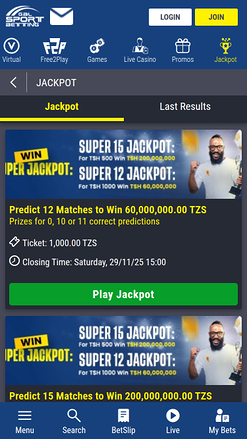 Jackpot mobile du casino Gal Sport Betting
