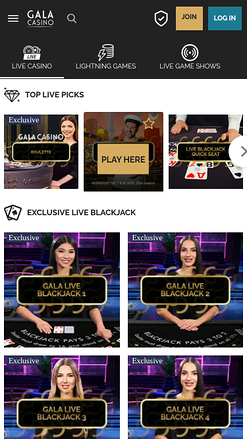 Gala Casino Mobile Croupier en direct