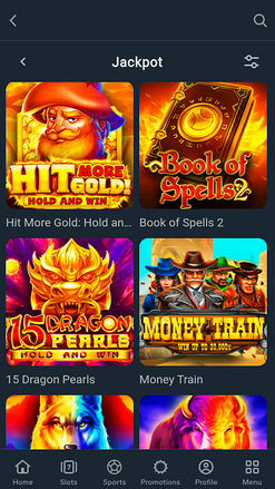 Jackpot mobile du casino Galactic Bets
