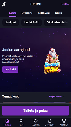 Galaksino Casino Mobile Homepage