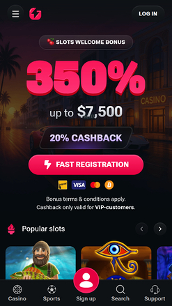 Página de inicio móvil del Casino Gamblii