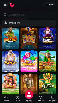 Juegos móviles de Gamblii Casino