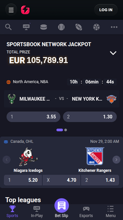 Deportes móviles del casino Gamblii