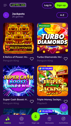 Gambloria Casino Mobile Jackpot