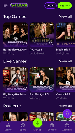 Gambloria Casino Mobile Live Dealer