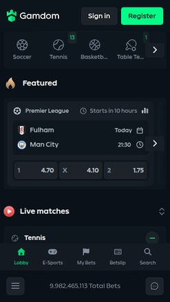 Sports mobiles de casino Gamdom