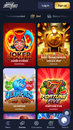 Jeux mobiles de Gangsta Casino