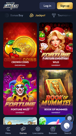 Jackpot mobile de Gangsta Casino