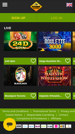 Gday Casino Mobile Croupier en direct