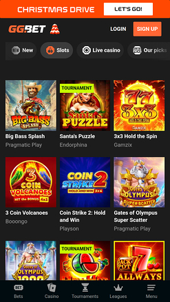 Giochi per dispositivi mobili del casinò GG.bet