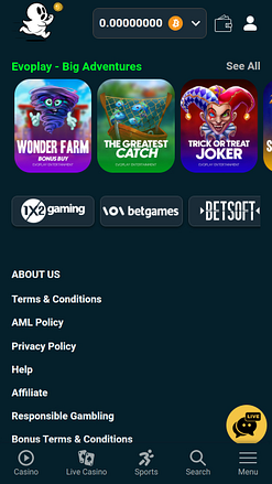 Ghostino Casino Mobile Game Developers