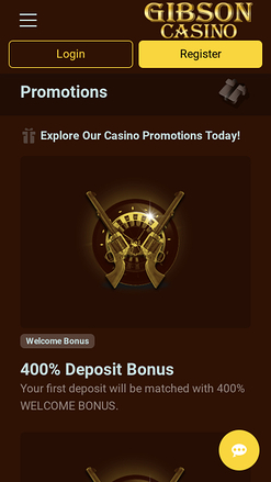 Promotions mobiles du casino Gibson