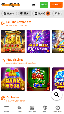 Jeux de Casino Mobile de Gioco Digitale