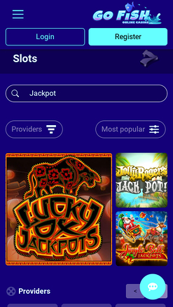 Jackpot mobile du casino Go Fish
