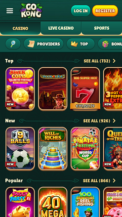 Мобильные игры казино GoKong