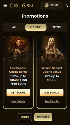GoldSpin Casino Mobile Promotions