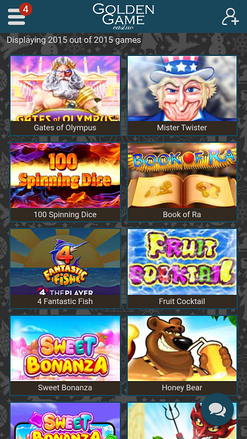 Jeux mobiles de casino Golden Game