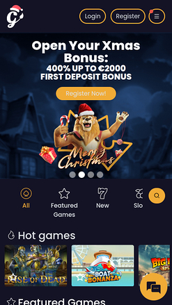 Page d'accueil mobile de Golden Lion