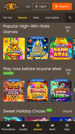 Salas móviles del Golden Reef Casino