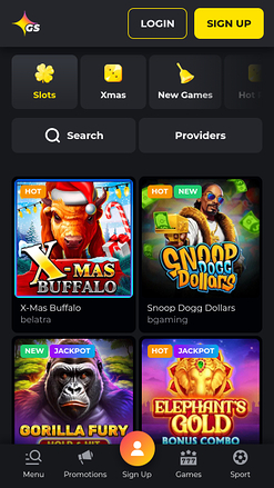 Jeux mobiles de Golden Star Casino