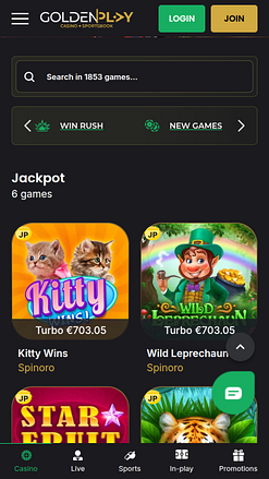 GoldenPlay Casino Jackpot mobil