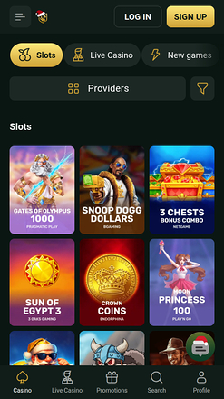 Jeux mobiles de casino Goldex