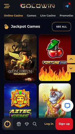 GoldWin Casino Mobile Jackpot