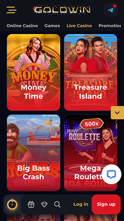 GoldWin Casino Mobile Live Dealer