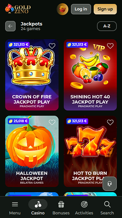 Goldzino Casino Jackpot mobile