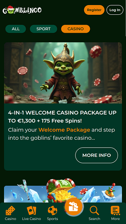 Promozioni mobile del casinò Gomblingo