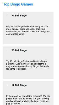 Gossip Bingo Casino Mobile Bingo