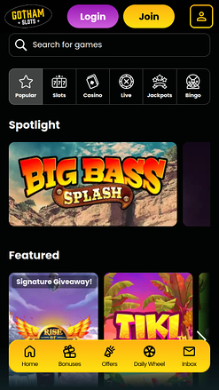 Jeux mobiles de casino Gotham Slots