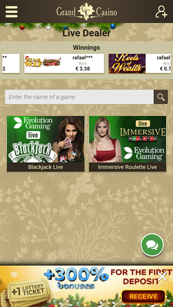Grand Casino Mobile Croupier en direct