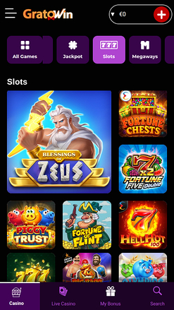 Мобильные игры Grato Win Casino