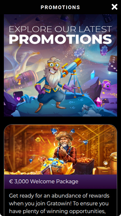 Gratowin Casino Promotions