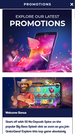 Gratogana Casino Mobile Promotions
