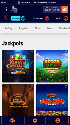 Jackpot mobile du casino Griffon
