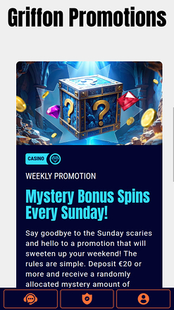 Promotions mobiles du casino Griffon