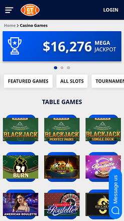 GTbets Casino Mobile Live-Dealer