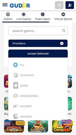 Développeurs de jeux d'images mobiles Gudar Casino