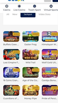 Gudar Casino Jackpot mobile