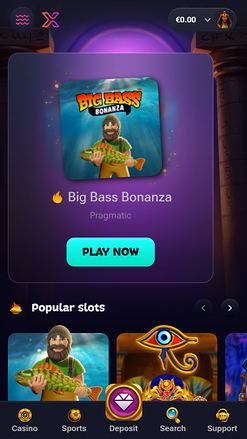 Página de inicio móvil del casino Gxmble