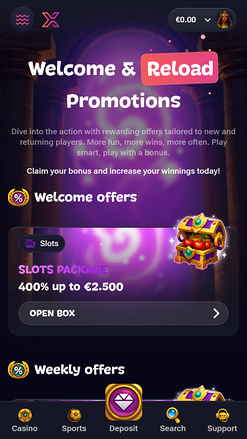 Promociones móviles del casino Gxmble
