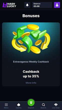 Promociones de imágenes móviles de Hash Lucky Casino