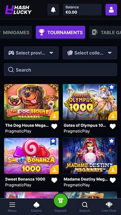 Torneos de imágenes móviles de Hash Lucky Casino