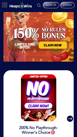 Heaps O Wins Casino Mobile Promotions